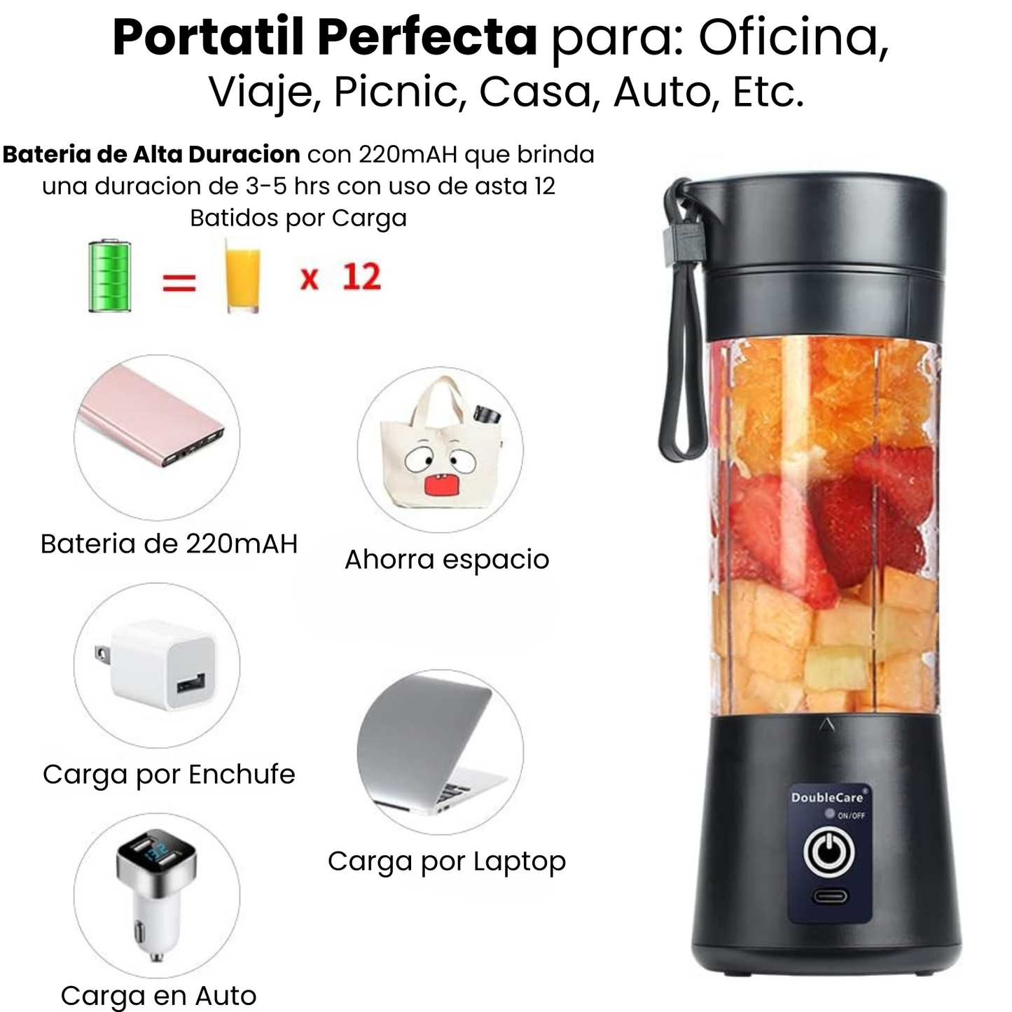 Licuadora Portatil -Altama Fresh