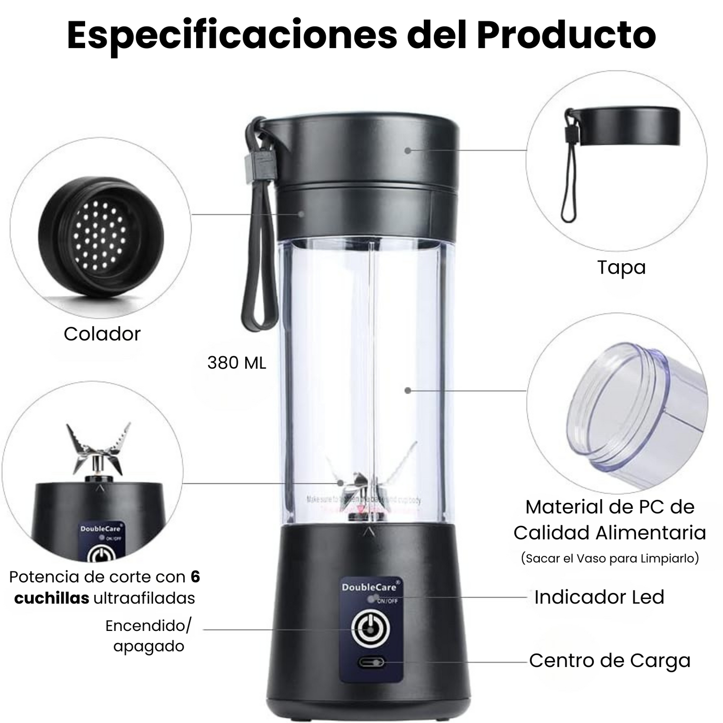 Licuadora Portatil -Altama Fresh